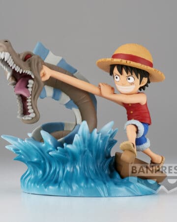 ONE PIECE WORLD COLLECTABLE FIGURE LOG STORIES-MONKEY.D.LUFFY VS LOCAL SEA MONSTER-