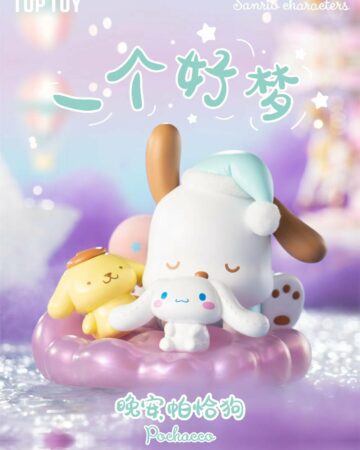 Top Toy Sanrio Family Good Night.Sweet Dream Figurine (Pochacco)